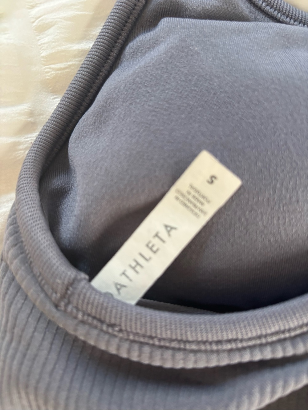Athleta Ribbed Racerback Tank - Charcoal Gray - Picture 3 of 3